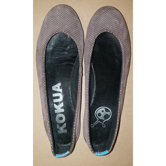 Kokua women's ballet flats brown polkadot size 39 in EUC!!! - Picture 4 of 8